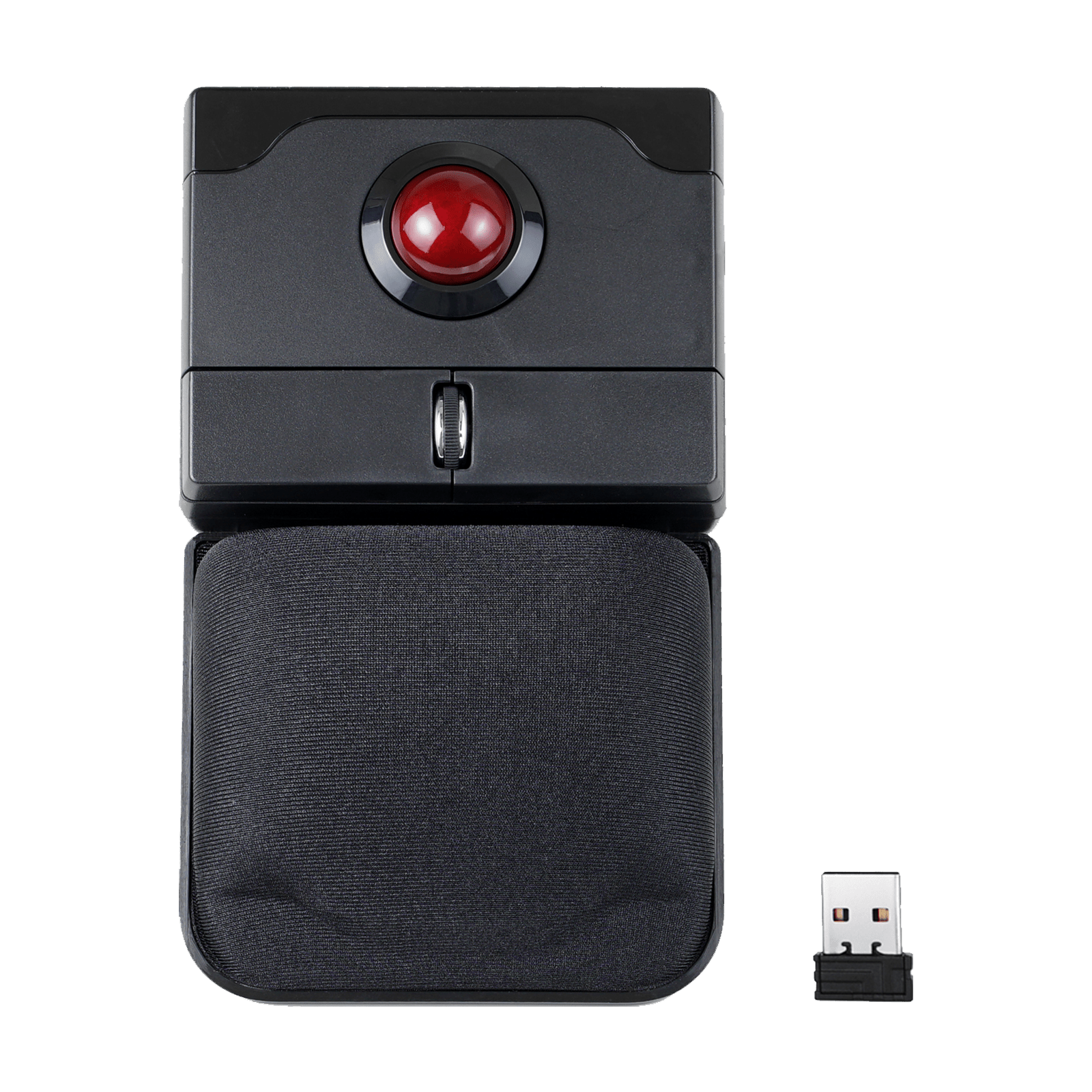 PERIPRO-706 Souris Trackball Sans Fil – Ergonomique Avec Repose-Paume Gel Détachable, 25mm Trackball, Molette Inclinable
