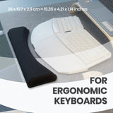 PERIPRO-511 - Ergonomic Keyboard Wrist Rest Pad (Compact) with high quality material for ergonomic keyboards. 39 x 10.7 x 2.9 cm = 15.35 x 4.21 x 1.14 inches.