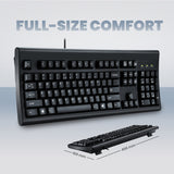 PERIBOARD-106 B - Wired Black Standard Keyboard with full-size comfort. 16.9 x 45.6 cm.