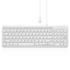 PERIBOARD-213 W - Wired White Compact 90% Keyboard Scissor Keys