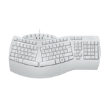 PERIBOARD-512 W - Wired White Ergonomic Keyboard 100% in italian layout