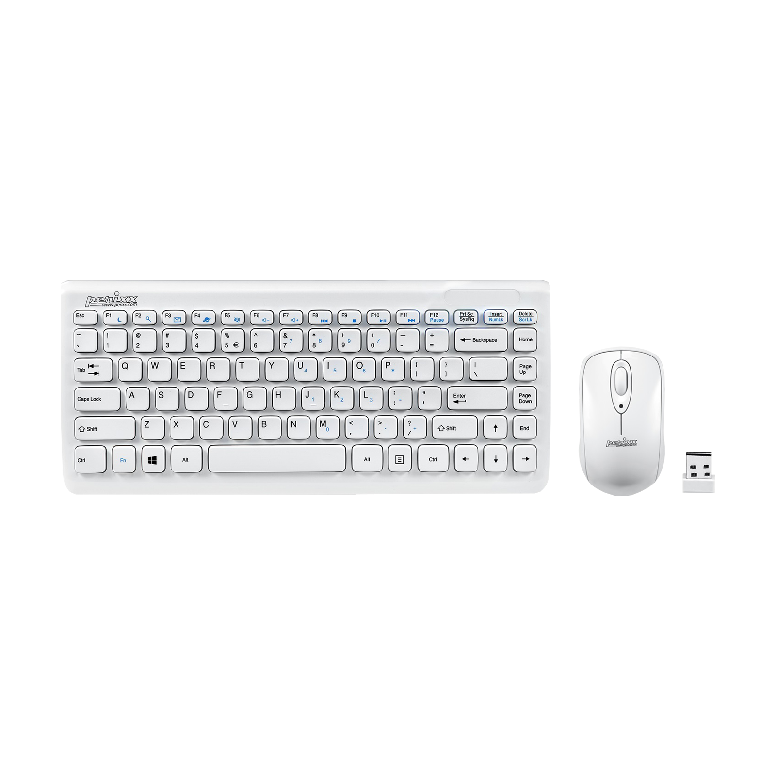 PERIDUO-707 W PLUS 2.4G Keyboard Mouse Set NumPad Multimedia Keys – Perixx USA