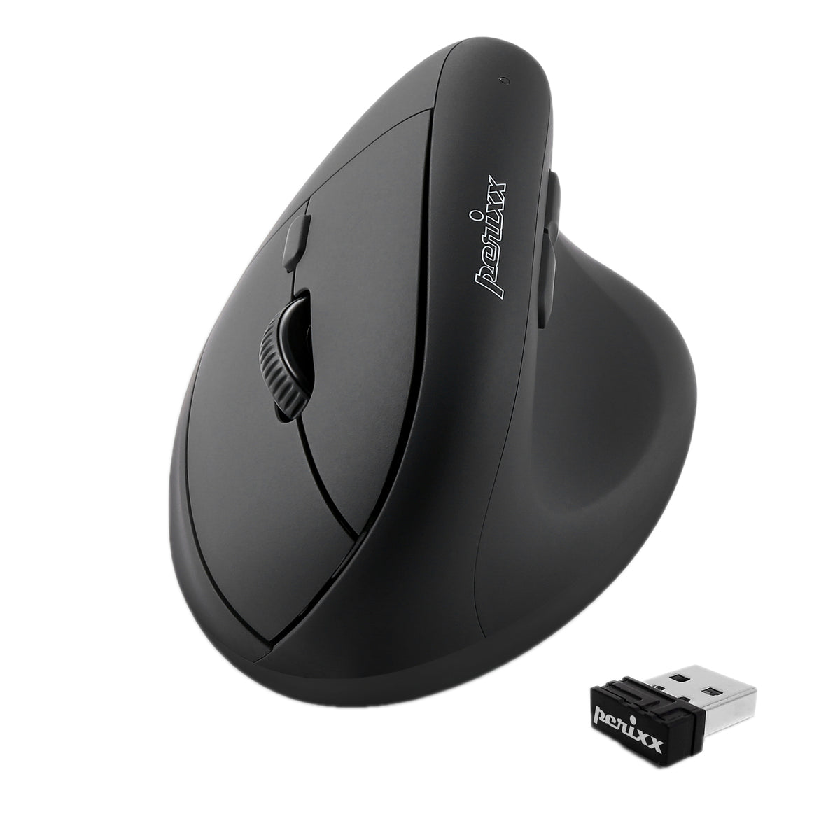 Perixx PERIMICE-608II Wireless Ergonomic Vertical Mouse - Wireless USB Receiver