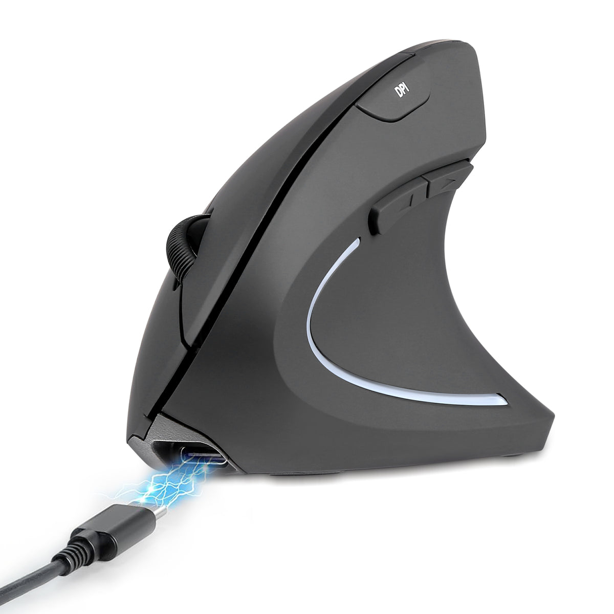 PERIMICE-713R Wireless Rechargeable Ergonomic Vertical Mouse - Perixx USA