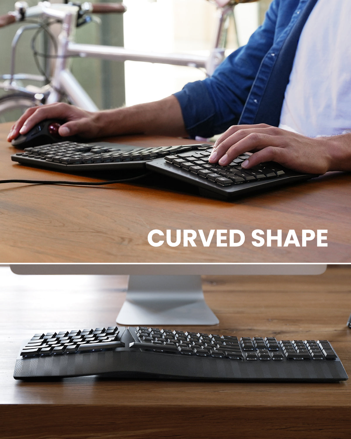 PERIBOARD-535 Wired Ergo-Mechanical Keyboard - Perixx USA