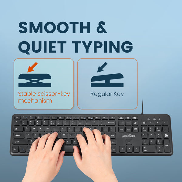 QUIET TYPING EXPERIENCE