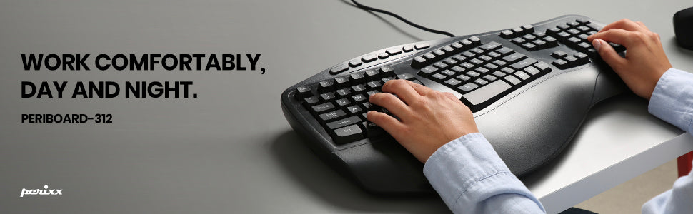 ergonomic keyboard with backlit