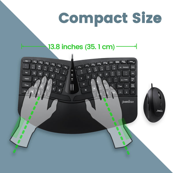 Compact 3D-split keyboard