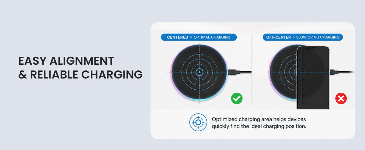 Easy alignment &amp; reliable charging