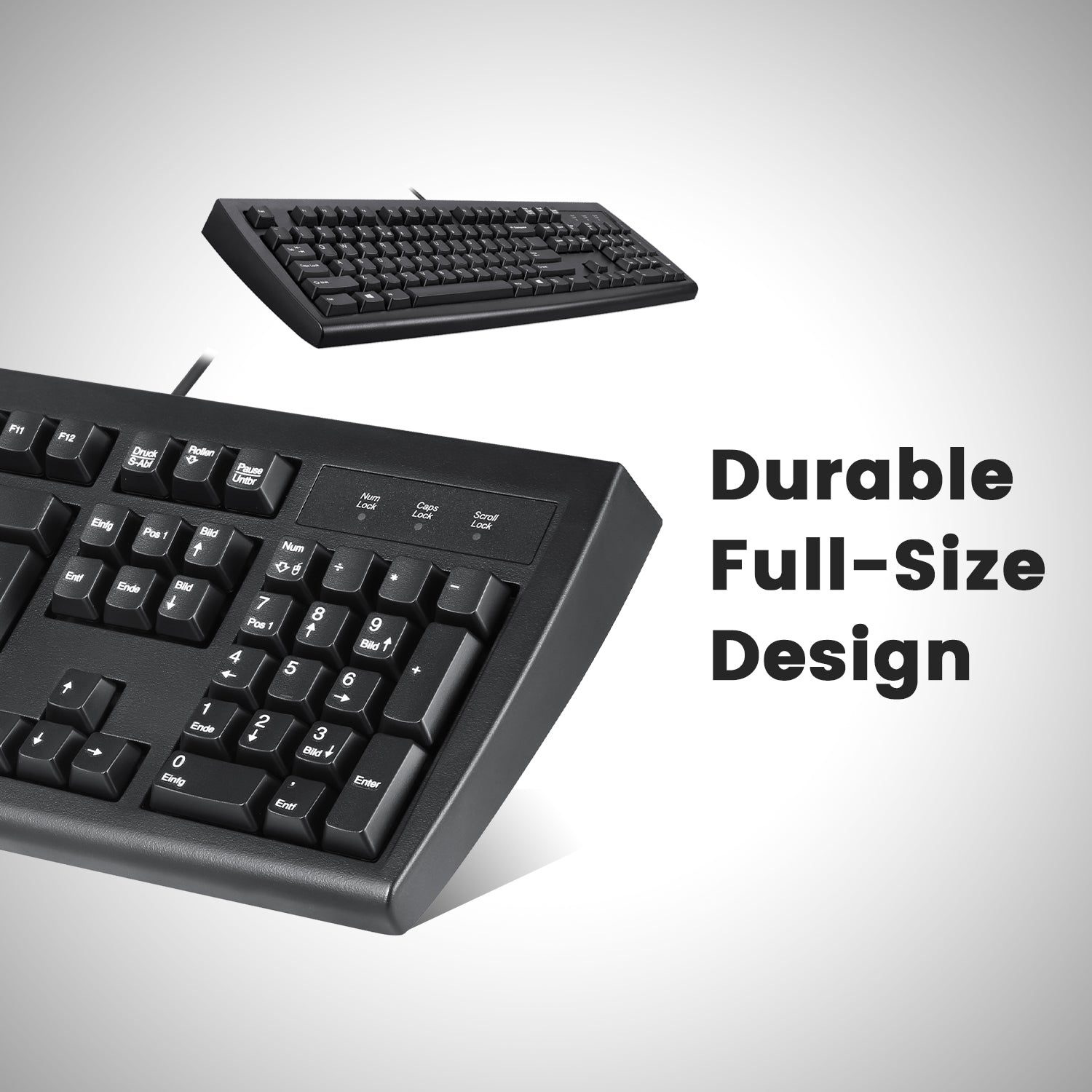 PERIBOARD-107 Wired PS/2 Full Size Keyboard - Perixx USA