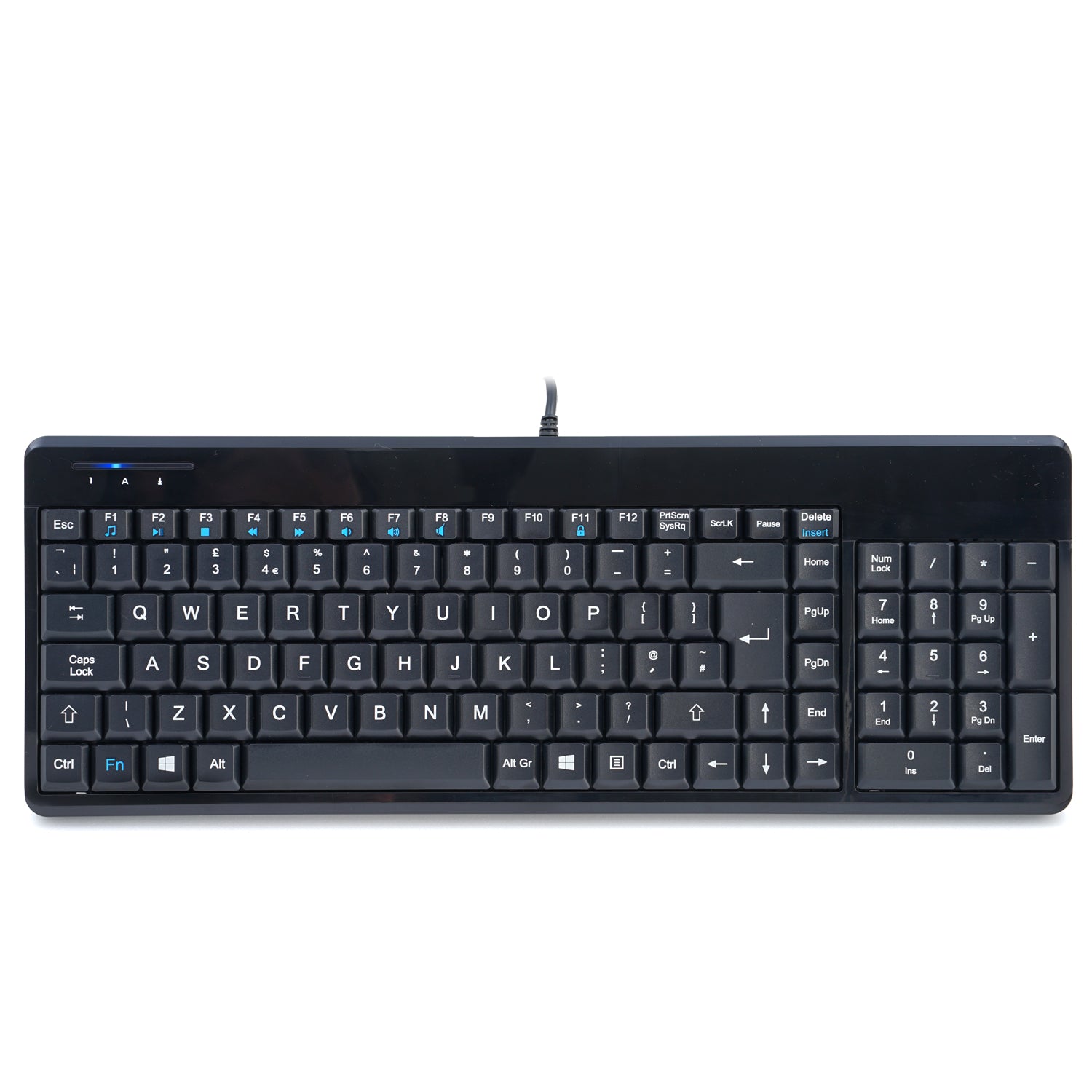 PERIBOARD-220 Wired Compact Keyboard with Numpad and Extra USB Ports ...