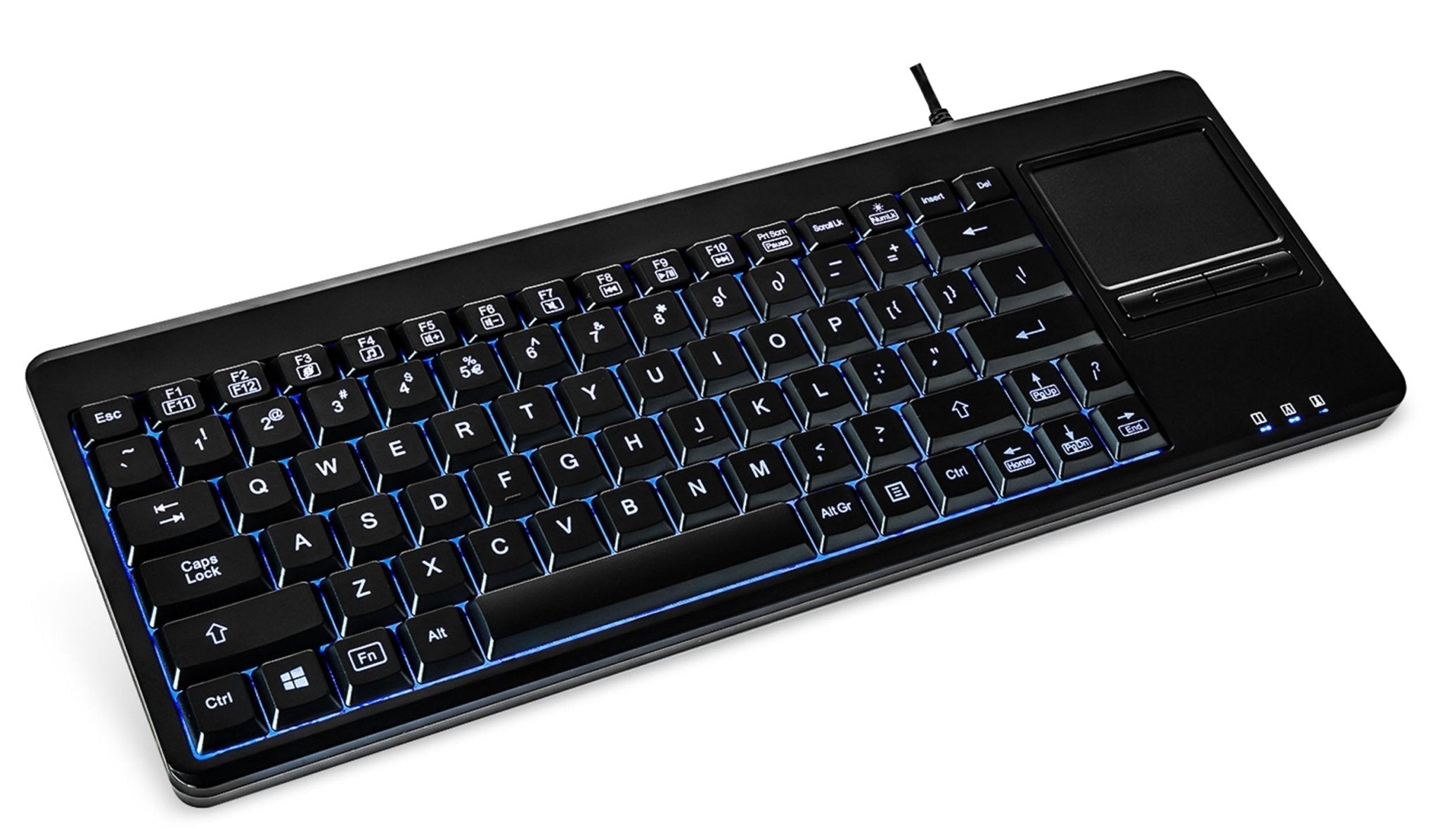 PERIBOARD-315 Wired Backlit Touchpad Compact Keyboard with Extra USB ...