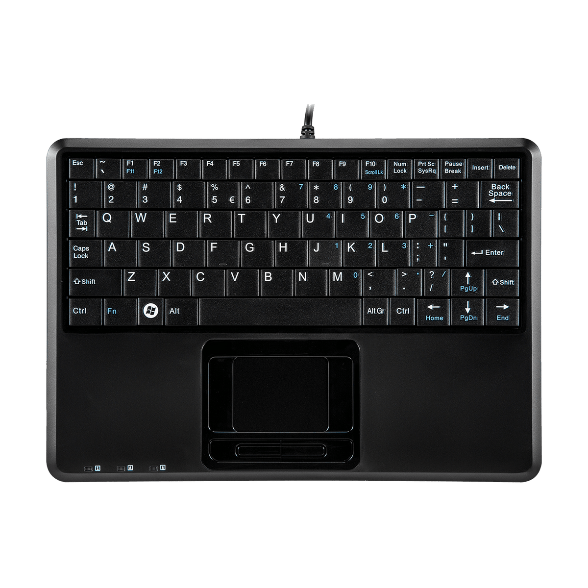 PERIBOARD-510 H Wired Compact Touchpad Keyboard with USB Ports - Perixx USA