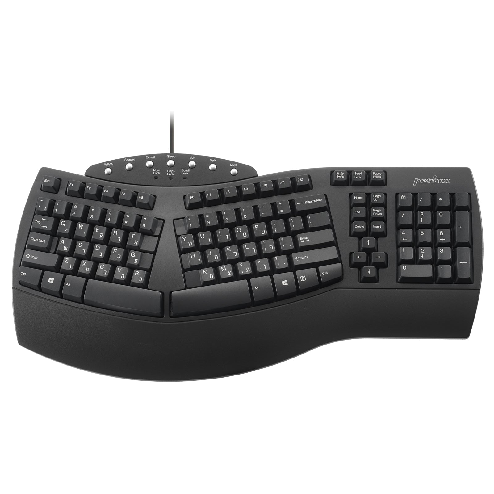 PERIBOARD-512 Wired Ergonomic Natural Split Keyboard - Perixx USA