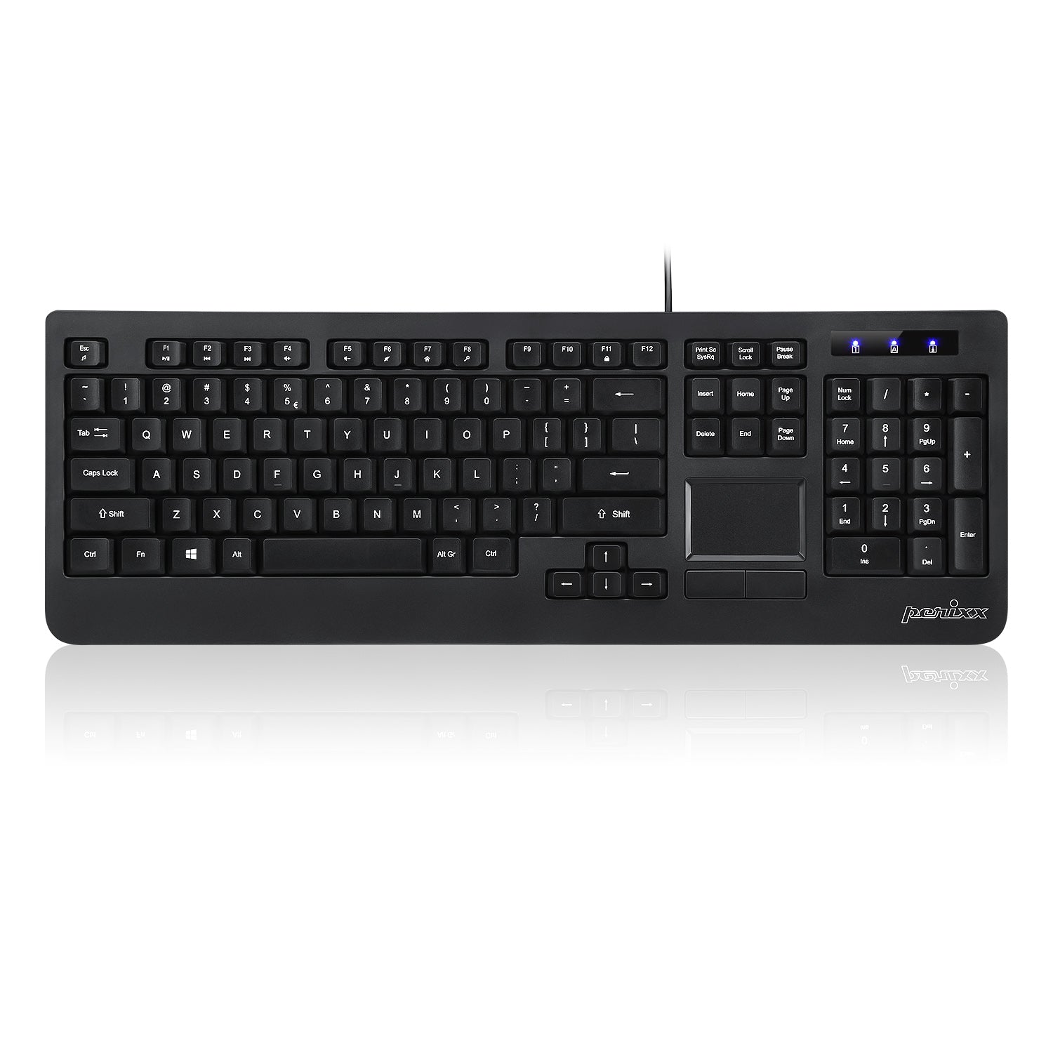 PERIBOARD-513 Wired Full-Size Touchpad Keyboard - Perixx USA