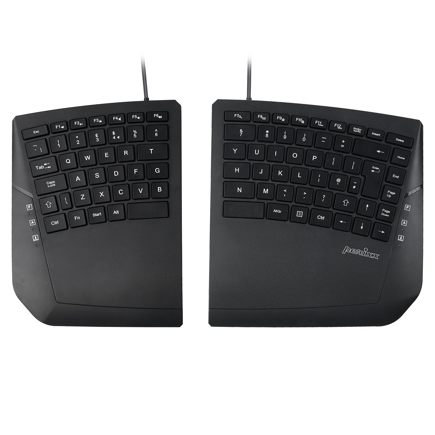 Mini Split Keyboard PERIBOARD-524 Wired Ergonomic Split Keyboard with Adjustable Tilt Angle ...