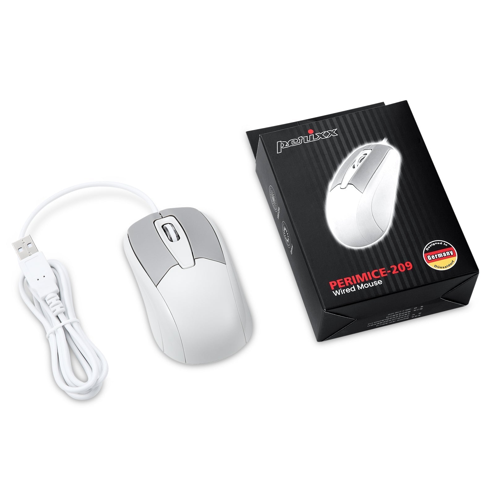 Mouse Ottico Cablato Perixx PERIMICE-201C USB Tipo C - 1000 DPI Nero - Foto 2