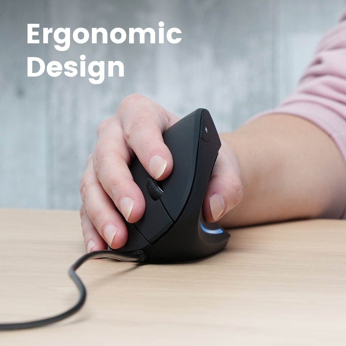 PERIMICE-513 Wired Ergonomic Vertical Mouse - Perixx USA
