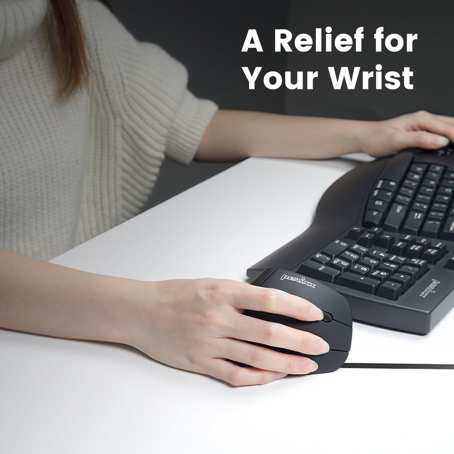 PERIMICE-515 II Wired Ergonomic Vertical Mouse - Perixx USA