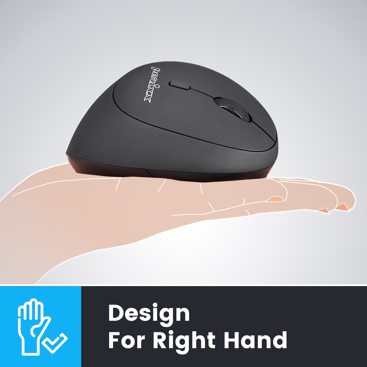 PERIMICE-619 Wireless Ergonomic Vertical Mouse with Silent Click and ...