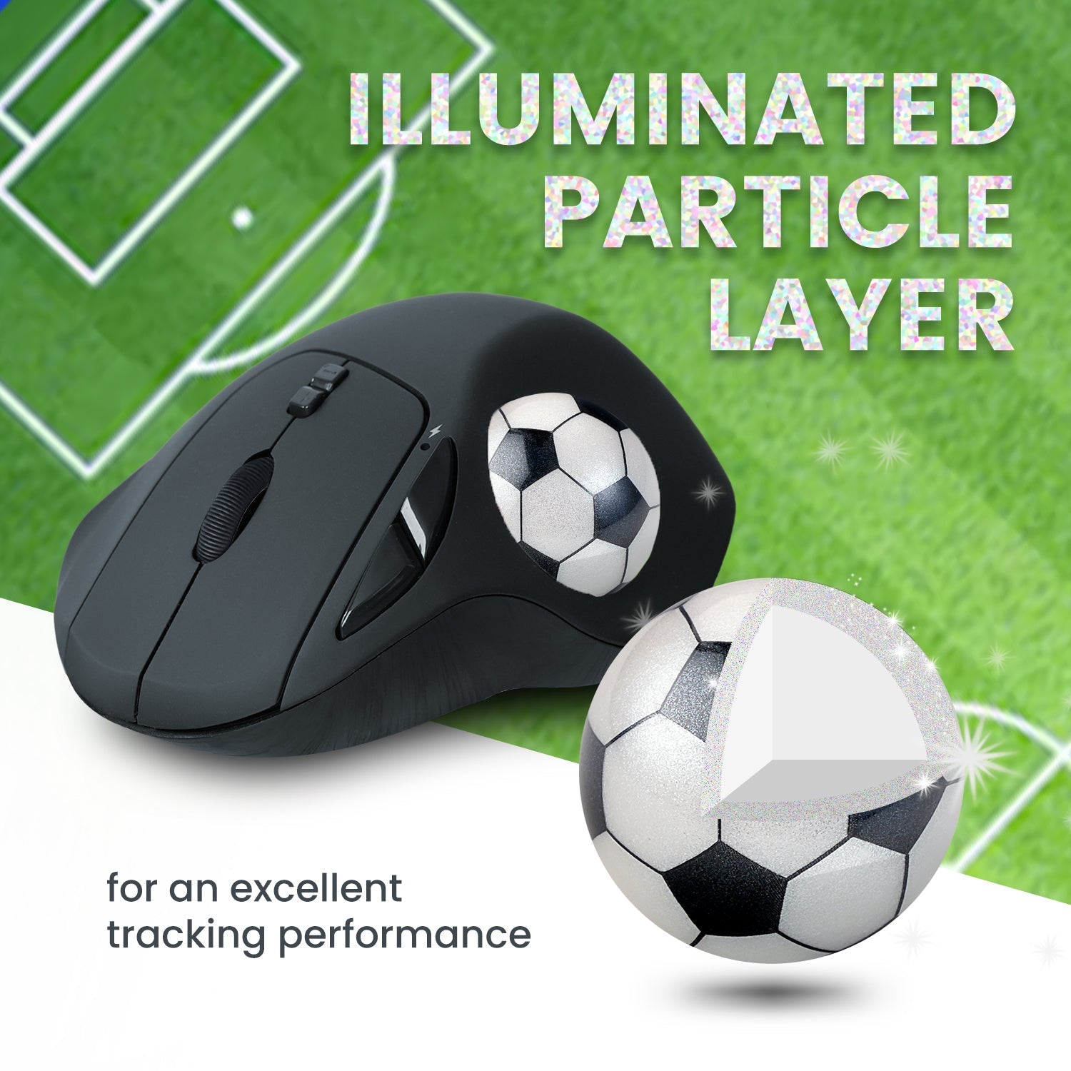 thumbnail image 2 of Aazon.co: Perixx PERIICE-717BAB Wireless Trackball Ouse - Build-in... 2 of 12
