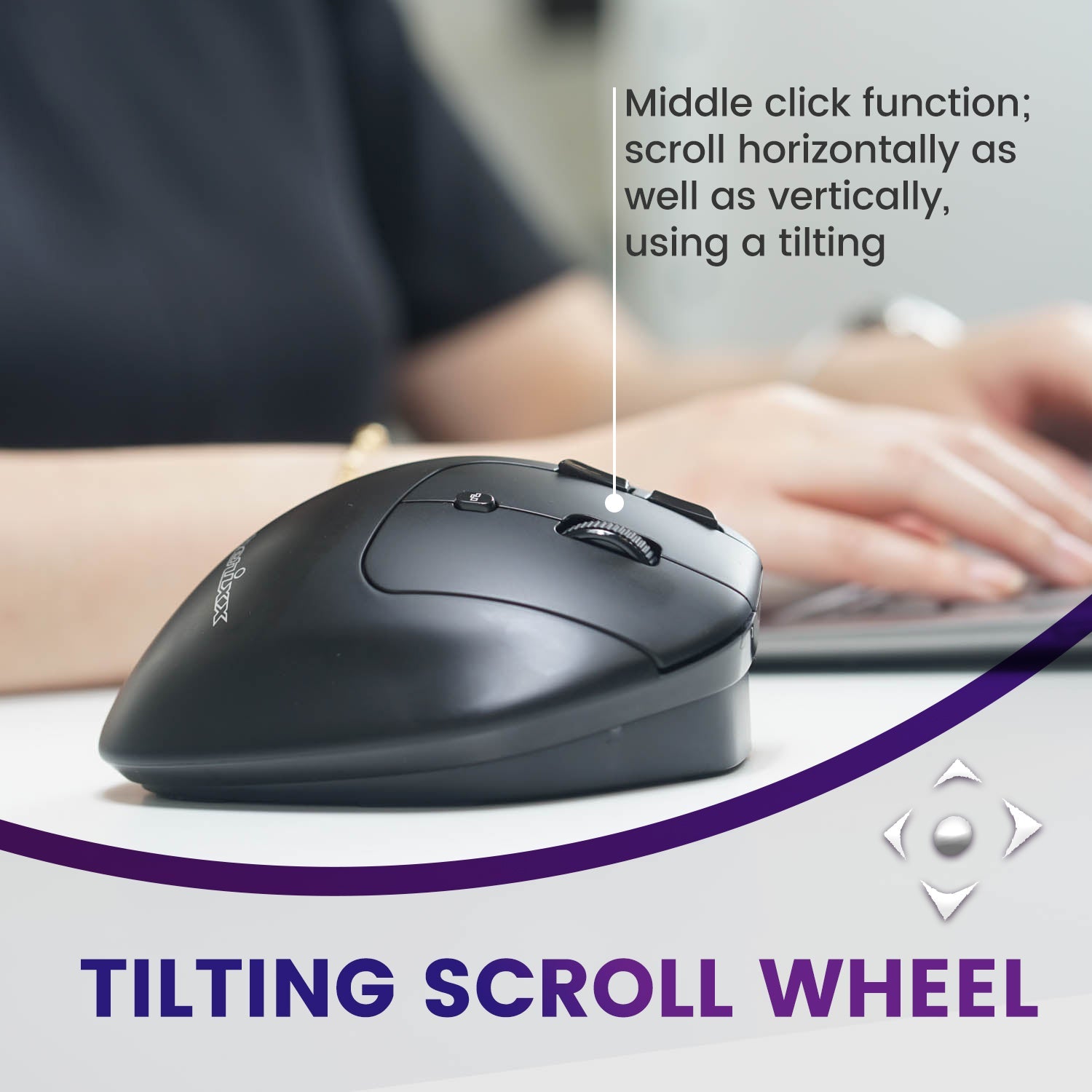 Mosuepay PERIMICE-720 Wireless Bluetooth Ergonomic Vertical Trackball Mouse ...