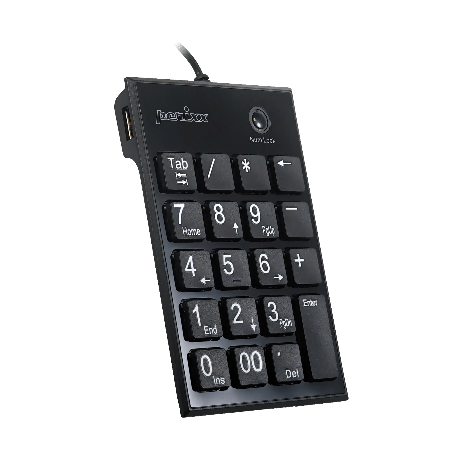 PERIPAD-202 Wired Numeric Keypad with Scissor Keys and Extra USB Ports ...