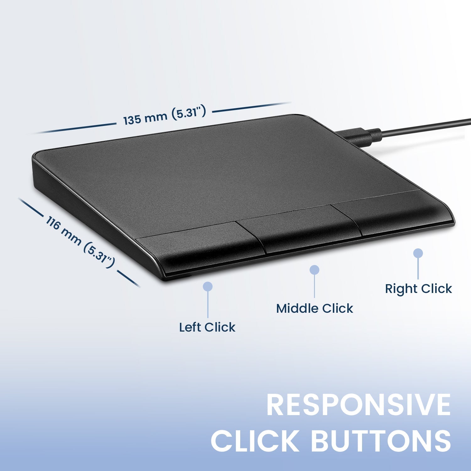 Computer Usb Touchpad PERIPAD-506 Wired Slim USB Touchpad - Perixx USA