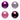 PERIPRO-303 X4A - Glossy 34mm Trackball Pack (Red, Purple, Pink, Lavender) - Perixx Europe