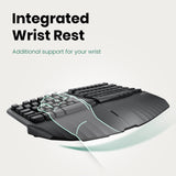 PERIBOARD-613 B - Wireless Ergonomic Keyboard 75% plus Bluetooth Connection with integrated wrist rest.