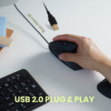 PERIMICE-513 - Wired USB Ergonomic Vertical Mouse 1000/1600 DPI 6 Button Design