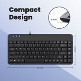 PERIBOARD-409 U - Wired Mini Keyboard 75% with compact design is just space-saving. 31.5 x 14.7 x 2.1 cm