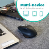 PERIMICE-803A Wireless Multi-Device Ergonomic Mouse 2.4GHz & Bluetooth Connection
