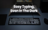 PERIBOARD-317 - Wired Backlit Standard Keyboard with Large Print Letters. Easy typing, even in the dark.