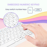 PERIBOARD-407 W - Wired White 75% Keyboard Scissor Keys with embedded number keys