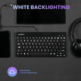 PERIBOARD-326 - Wired Mini Backlit Keyboard 70%. White backlighting with adjustable 2 level brightness.