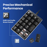 PERIPAD-303 - Wired Backlit Mechanical Numeric Keypad with 4 Hotkeys