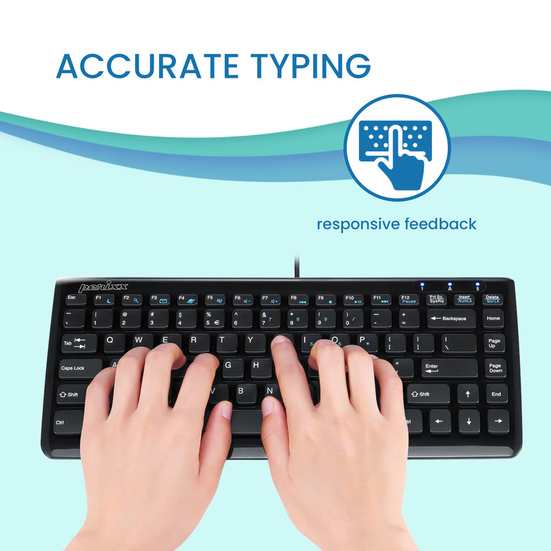 PERIBOARD-407 B - Wired 75% Keyboard. Accurate typing and responsive feedback.