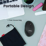 Perixx PERIMICE-819 Bluetooth & 2.4G Portable Vertical Rechargeable Mouse 3in1 Multi-Device Multi-OS