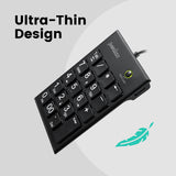 PERIPAD-202 H -  Wired Numeric Keypad with Scissor Keys Extra USB Ports and TAB Key