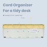 PERIBOARD-107 W - PS/2 White Keyboard with cord organizer to keep the 1.8m (5.9ft) cable tidy.