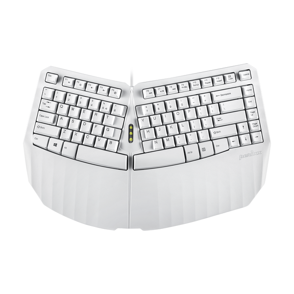 PERIBOARD-413 W - Wired Mini White Ergonomic Keyboard 75%