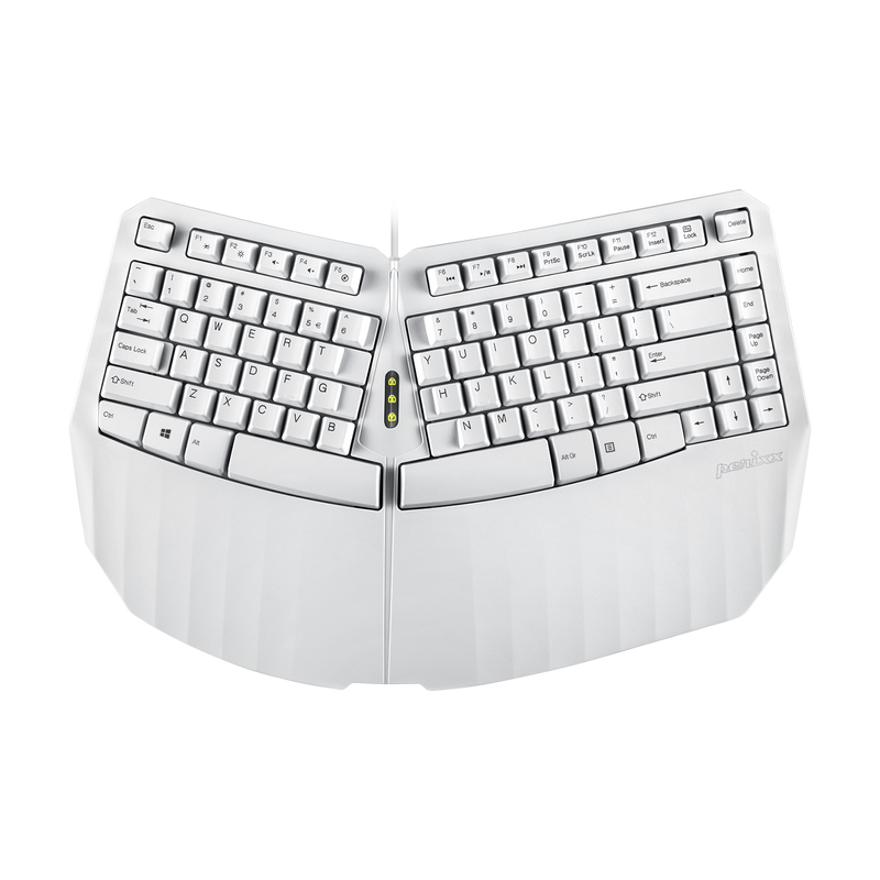 PERIBOARD-413 W - Wired Mini White Ergonomic Keyboard 75%