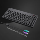 PERIBOARD-505 P - PS/2 75% Trackball Keyboard. PS/2 interface via 6-pin mini-din connector with 1.8m (5.9ft) cable