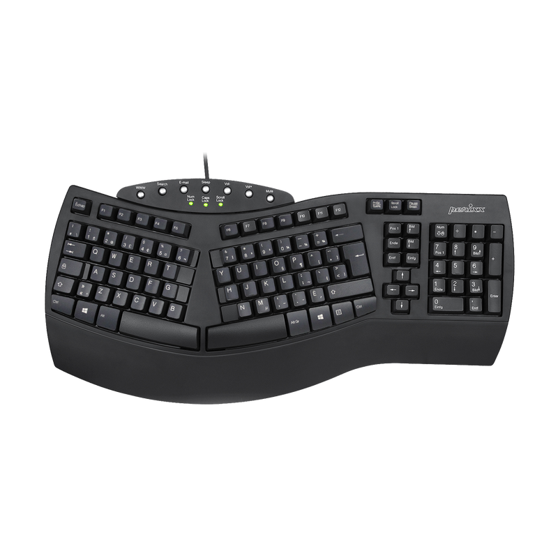 PERIBOARD-512 B - Wired Ergonomic Keyboard 100% in canadian french layout