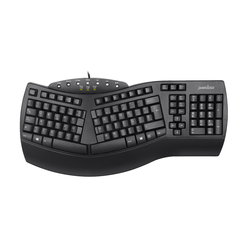 PERIBOARD-512 B - Wired Ergonomic Keyboard 100% in spanish layout