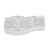 PERIBOARD-512 W - White Wired Ergonomic Keyboard in DE layout