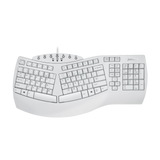 PERIBOARD-512 W - White Wired Ergonomic Keyboard in US layout