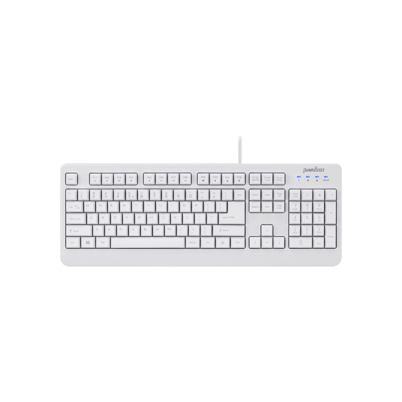PERIBOARD-517 W - Wired White Waterproof and Dustproof Keyboard 100%
