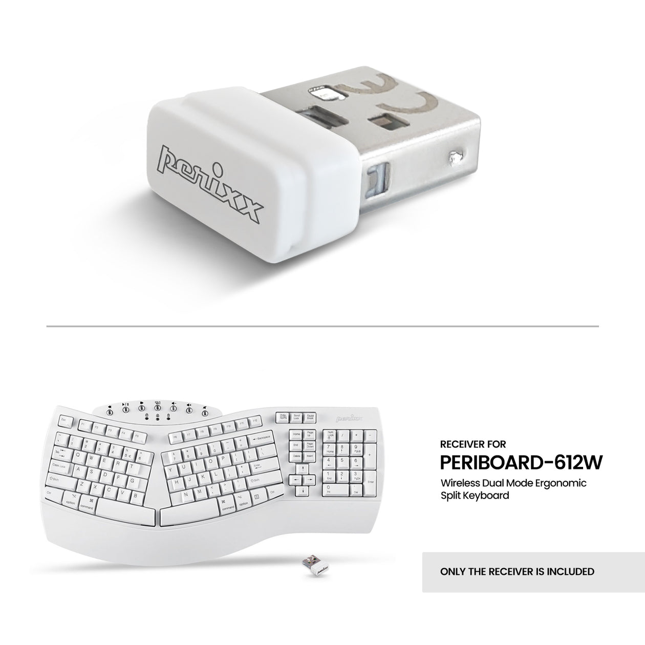 USB dongle receiver for PERIBOARD-612-White – Perixx USA